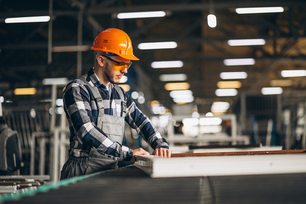 Engineer working on a machine